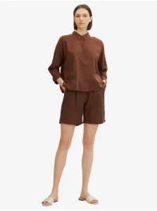 Brown Women's Linen Shorts Tom Tailor - Women #662080