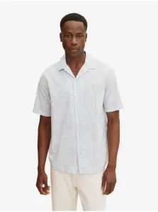 Modro-biela pánska vzorovaná košeľa s krátkym rukávom Tom Tailor #662157