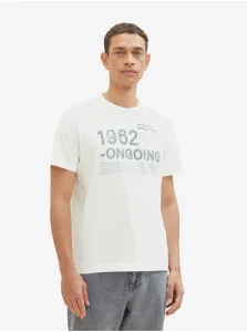 White Men's T-Shirt Tom Tailor - Men #6933948