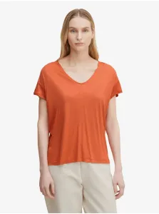 Orange Women's Basic T-Shirt Tom Tailor - Women #666269