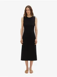 Black Ladies Midi-Dresses Tom Tailor - Women #6949286