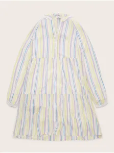 Purple and White Girl Striped Dress Tom Tailor - Girls #6976405