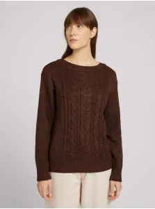 Brown Women's Sweater with Braids Tom Tailor - Women #710114