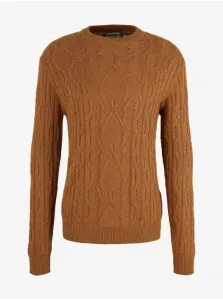 Brown Men's Sweater with Tom Tailor Wool - Men #625555