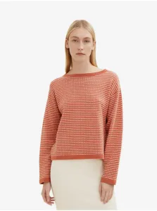 Orange Women Patterned Sweater Tom Tailor - Women #590940