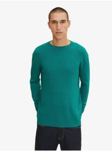 Green Men's Basic Sweater with Yak Wool Tom Tailor - Men #614089
