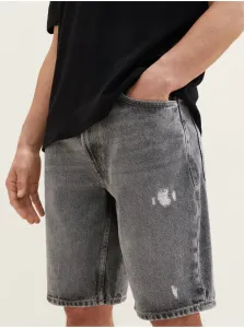 Šedé pánske džínsové kraťasy Tom Tailor Denim
