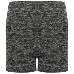 Tombo Dámske bezšvové športové šortky - Tmavošedý melír | L/XL #5326684