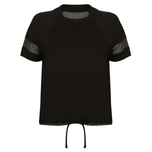 Tombo Dámske športové tričko so zaväzovaním - Čierna | XXL #5325220