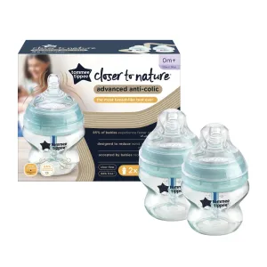 Tommee Tippee Closer To Nature Advanced Anti-colic dojčenská fľaša DUOBALENIE Slow Flow 0m+ 2x150 ml