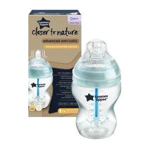 Tommee Tippee Closer To Nature Advanced dojčenská fľaša anti-colic Slow Flow 0m+ 260 ml