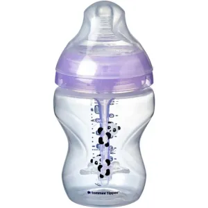 Tommee Tippee Closer To Nature Anti-colic Advanced Baby Bottle dojčenská fľaša Slow Flow Purple 0m+ 260 ml