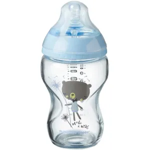 Tommee Tippee C2N Closer to Nature Blue dojčenská fľaša Glass 0m+ 250 ml