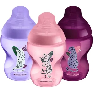 Tommee Tippee Closer To Nature Anti-colic Jungle Pinks dojčenská fľaša Slow Flow 0 m+ 3x260 ml