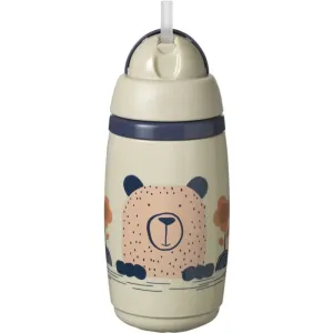 Tommee Tippee Superstar Insulated Straw hrnček s rúrkou pre deti 12m+ Grey 266 ml