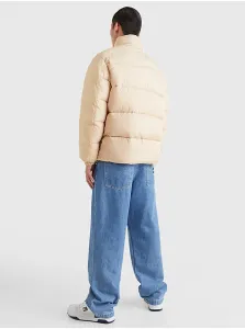 Beige Men's Quilted Winter Jacket Tommy Jeans - Men