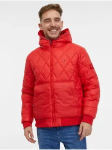 Tommy Hilfiger Men's Red Quilted Jacket - Men's #8967156