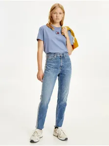 Blue Women's Slim Fit Jeans with Embroidered Tommy Jeans Effect - Women #4686132