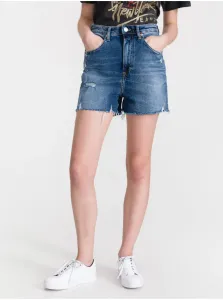 Modré dámske šortky Tommy Jeans Pastel Mom Fit #1058014