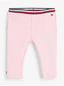 Ružové dievčenské rebrované tepláky Tommy Hilfiger #5576981