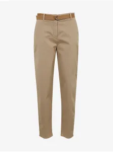 Beige women's trousers with belt Tommy Hilfiger - Women #716406