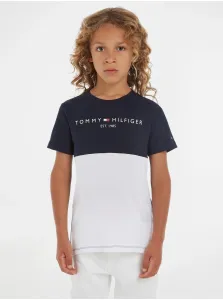 Tommy Hilfiger Boys' T-shirt and Shorts Set in white and dark blue Tommy Hilf - Boys #6104667