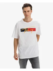 Tommy Hilfiger DROP SHOULDER TEE Pánske tričko, biela, veľkosť M