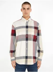 Red-white Mens Checkered Shirt Tommy Hilfiger - Men #7988004