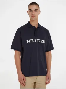 Tmavomodré pánske polo tričko Tommy Hilfiger