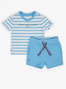 Tommy Hilfiger Boys' Striped T-shirt and Shorts Set in Blue and White To - Boys #6327057