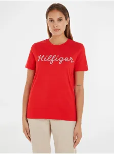 Red Women's T-Shirt Tommy Hilfiger - Women #7143498