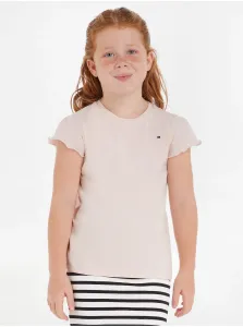 Svetloružové dievčenské tričko Tommy Hilfiger