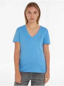 Tričká s krátkym rukávom pre ženy Tommy Hilfiger - modrá #6067628
