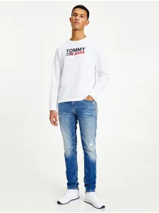 Biele pánske tričko s nápisom Tommy Jeans