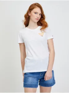 White Women's T-Shirt Tommy Jeans - Women #661478
