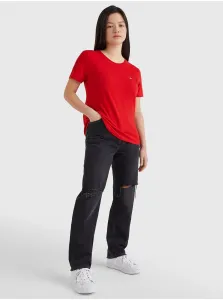 Red Womens Basic T-Shirt Tommy Jeans - Women