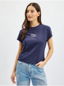 Tričká s krátkym rukávom pre ženy Tommy Jeans - tmavomodrá