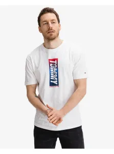 Tommy Jeans Vertical Logo Tričko Biela