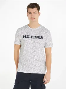 White Men's Patterned T-Shirt Tommy Hilfiger - Men's