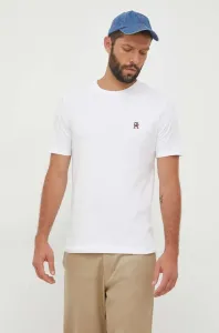 Bavlnené tričko Tommy Hilfiger biela farba, s nášivkou #8900737