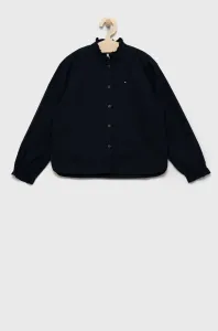 Detská bavlnená košeľa Tommy Hilfiger tmavomodrá farba #269027