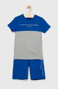Detská bavlnená súprava Tommy Hilfiger Tmavomodrá farba