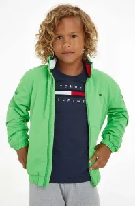 Detská bunda Tommy Hilfiger zelená farba #8937819