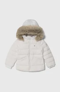 Detská páperová bunda Tommy Hilfiger biela farba