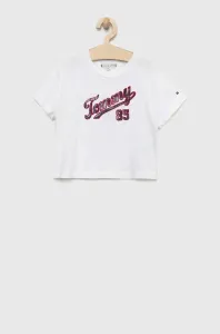 Detské bavlnené tričko Tommy Hilfiger biela farba, #7863557