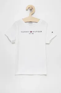 Detské bavlnené tričko Tommy Hilfiger biela farba, s potlačou #6687511