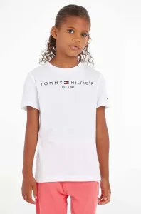 Detské bavlnené tričko Tommy Hilfiger biela farba,s potlačou, KS0KS00210 #9451541
