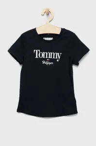 Detské bavlnené tričko Tommy Hilfiger tmavomodrá farba, #8721362