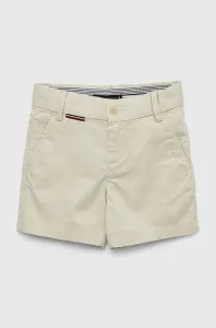 Detské krátke nohavice Tommy Hilfiger Béžová farba, nastaviteľný pás