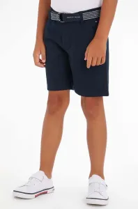 Detské krátke nohavice Tommy Hilfiger tmavomodrá farba, nastaviteľný pás